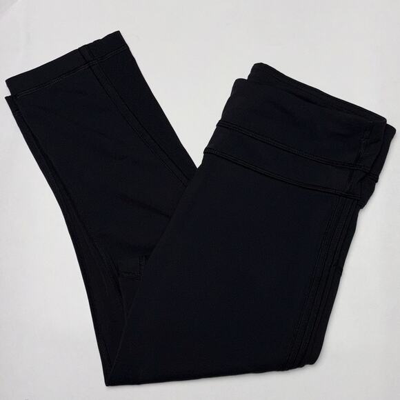 Lululemon Leggings women's size 6 Inspire Crop Luxtreme four-way stretch Black - Picture 9 of 16